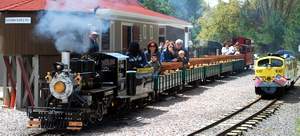 Engine #10 standing at platform